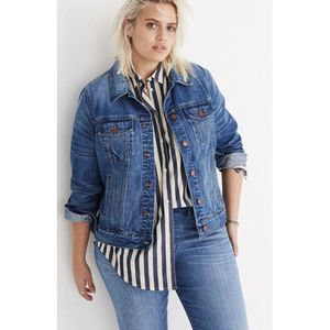 NEW Madewell Classic The Jean Jacket in Pinter Wash Size Plus 2X